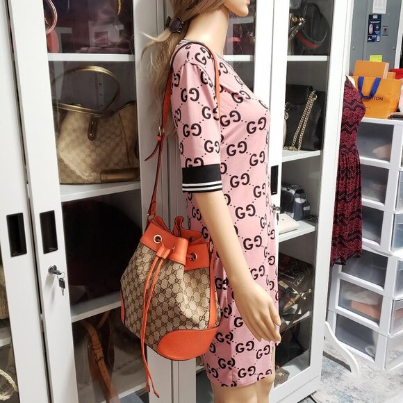 Gucci Bucket GG Canvas Medium Shoulder Bag 530-101025 - Picture 14 of 14